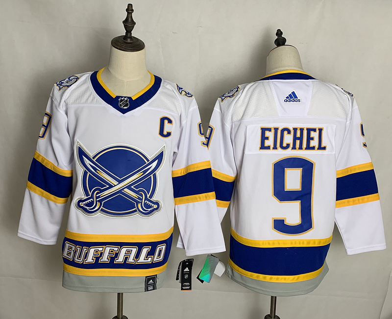 Men's Buffalo Sabres Jack Eichel #9 White Jersey